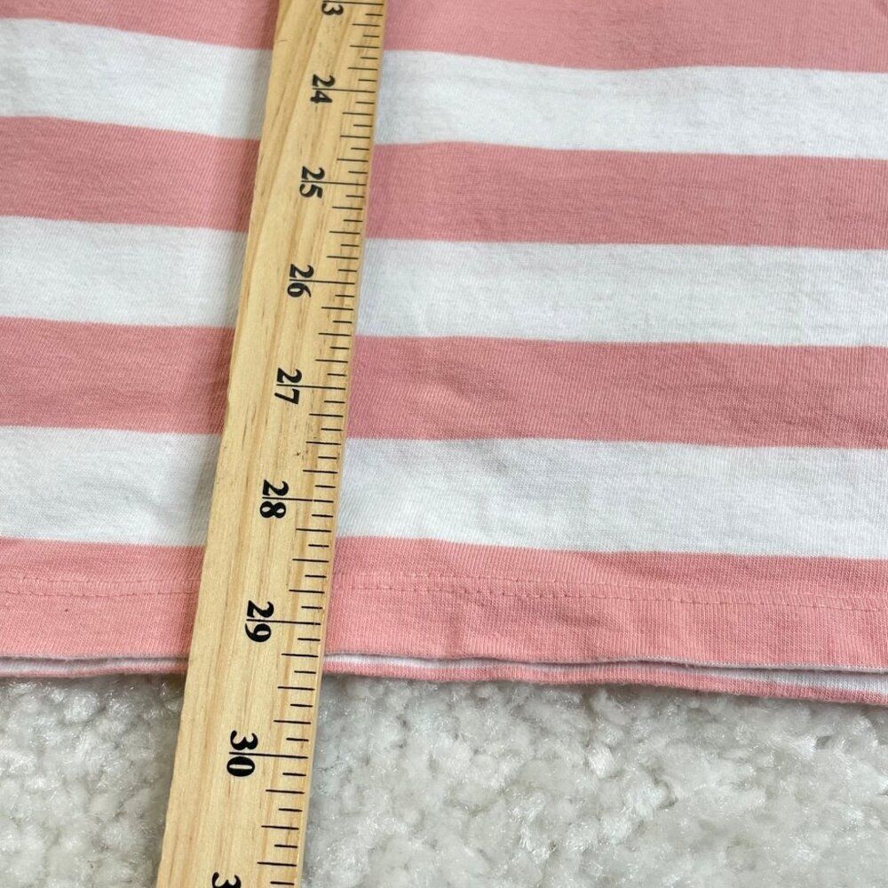 Guess Los Angeles Pink White Striped Short Sleeve Shirt Unisex - Picture 7 of 7
